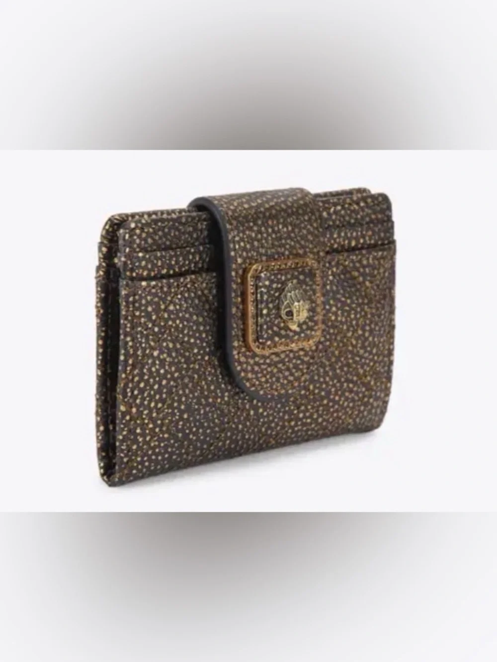 Kurt Geiger London Pimlico Bronzed Metallic Slim Card Holder NIB